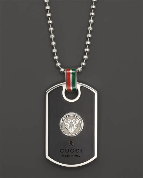 vintage gucci dog tag|Gucci dog tags for men.